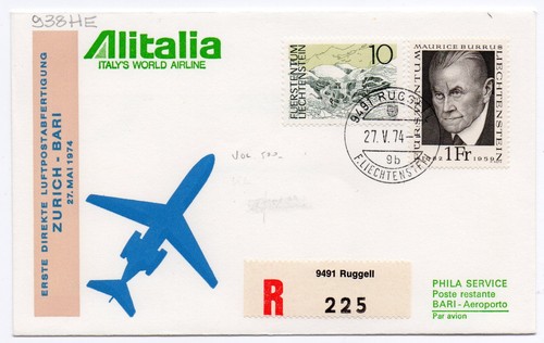 1974 liechtenstein posta aerea - liechtenstein,